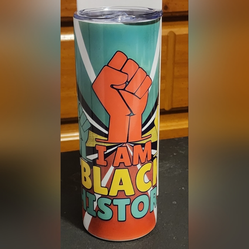 Colorful 'I Am Black History' Tumbler